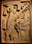 Yaxchilán Lintel 24 (Maya); 702; limestone; 109 x 74 cm; British Museum (London)[63]
