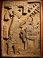 Image 69Shield Jaguar and Lady Xoc, Maya, lintel 24 of temple 23, Yaxchilan, Mexico, ca. 725 ce. (from History of Mexico)
