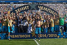 Zenit win the league, 30 May 2015