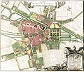 Karte der Residenzstadt Ansbach im 18. Jahrhundert