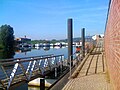 Boizenburg Harbour looking towards the Elbe and shipbuilding docks