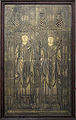 Monumental brass grave plate for bishops Ludolf (d. 1339) and Heinrich (d. 1347) von Bülow in the Schwerin Cathedral