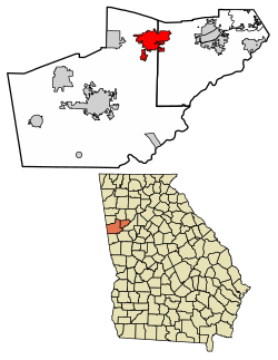 Location in Douglas County & Carroll County and the state of Georgia