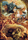 Apotheosis of Louis XIV, 1677, oil on canvas, Museum of Fine Arts (Budapest).