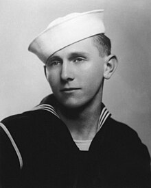 A headshot of Douglas Albert Munro in military service uniform