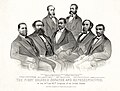 Image 5First Colored Senator and Representatives: Sen. Hiram Revels (R-MS), Rep. Benjamin Turner (R-AL), Robert DeLarge (R-SC), Josiah Walls (R-FL), Jefferson Long (R-GA), Joseph Rainey and Robert B. Elliott (R-SC), 1872 (from Civil rights movement (1865–1896))