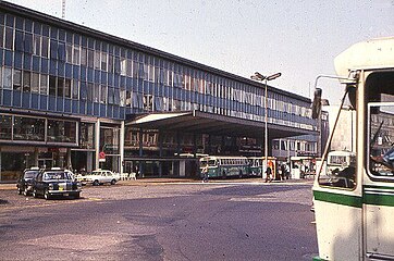 The third Liège-Guillemins railway station (1958), pictured in the 1970s