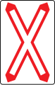 6d: Andreaskreuz als Tafelschild