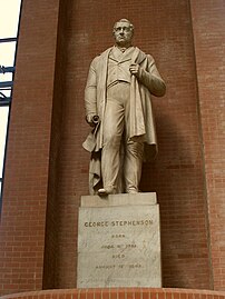 Statue of George Stephenson in the Great Hall