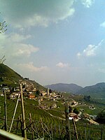 Die Hügel des Prosecco zwischen Conegliano und Valdobbiadene