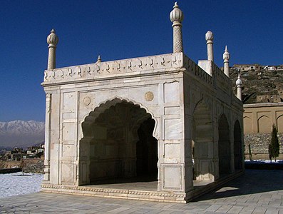 16th-century mosque inside the Gardens of Babur