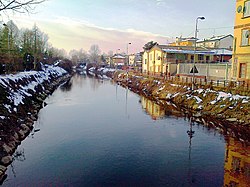 Lambro river in Ponte Lambro and Linate
