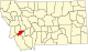 State map highlighting Deer Lodge County