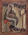 St. Luke illustration in Ebbo Gospels
