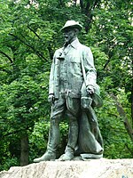 Statue in memory of Crown Prince Rudolf in the City Park of Budapest.