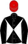 BLACK and WHITE DIABOLO, black sleeves, red cap