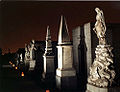 The cemetery at night