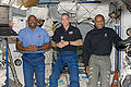 STS-129 crew commander, Robert Satcher and Leland Melvin in Node 2 of the International Space Station