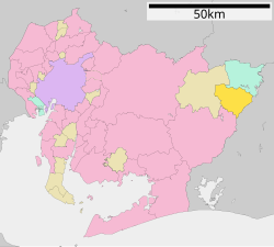 Location of Tōei in Aichi Prefecture