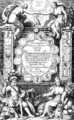 Wappen der drei Bünde auf der Titelseite der «Topographia Helvetiae» 1664