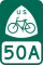 U.S. Bicycle Route 50A marker