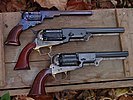 Colt M1836 Paterson, Colt M1847 Walker, and Colt M1848 Dragoon revolvers