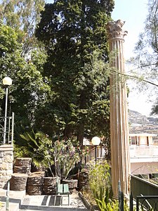 A column at Villa Garnier in Bordighera, Italy
