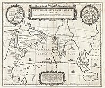 1658 Jansson Map of the Indian Ocean (Erythraean Sea)