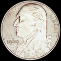 1909 obverse, with a slightly enlarged portrait Washington facing left and large "9"s in the date