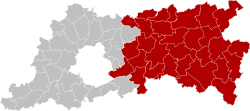 Location of the arrondissement in Flemish Brabant