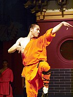 Shaolin Kung-Fu practitioner wearing leggings