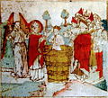 Saint Servatius baptizes Attila the Hun