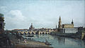 Dresden vom rechten Elbufer unterhalb der Augustusbrücke