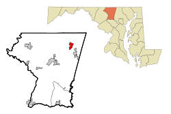 Location of Manchester, Maryland