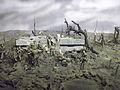 Diorama mit britischen Soldaten im Museum In Flanders Fields