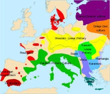 Map of European Middle Neolithic showing Hamangia culture
