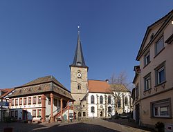 Town hall and protestant church