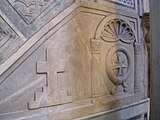 Detail of the marble pulpit