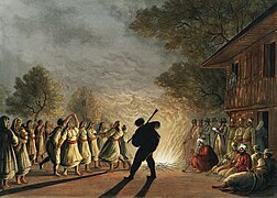 Dance of Bulgarian peasants
