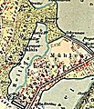 Detail from a 1900 map of Potsdam showing the location of the Marmorpalais
