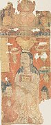 Uyghur Manichaean Elect depicted on a temple banner from Qocho.