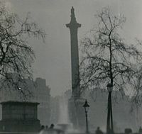 A view of London obscured by heavy smoke