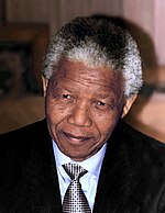 Photographic portrait of Nelson Mandela