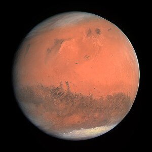 Mars in true colour by OSIRIS