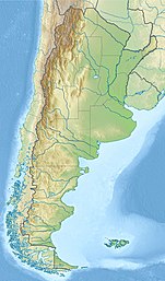 Location of lake in Argentina