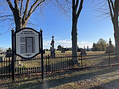 Catholic Parish Cemetery sign, Saint-Joseph Blvd., (Quebec Route 159)