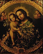St. Joseph with Child, anonymous, oil on canvas, 40.5" x 32.2", 18th century