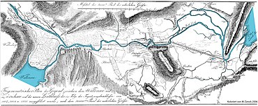 Map shows the Linth River before it was channelized in 1811.