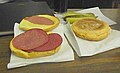 Sandwich with beef salami and bologna