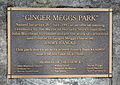 Plaque in Ginger Meggs Park